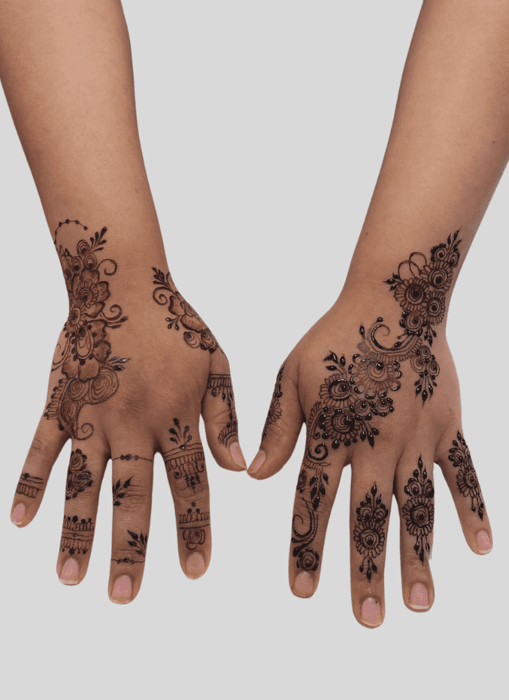 Slightly Durga Puja Henna Design