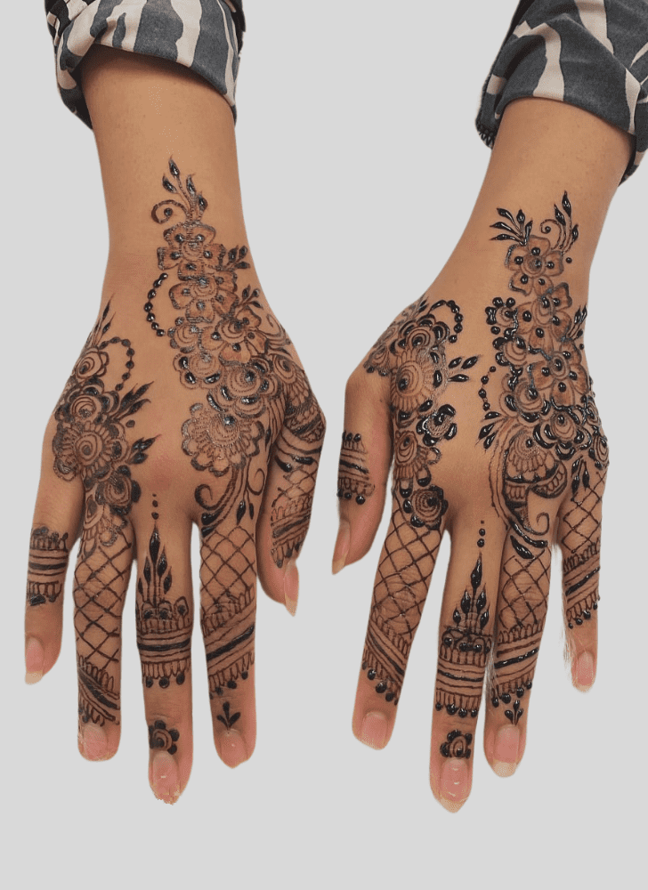 Splendid Durga Puja Henna Design