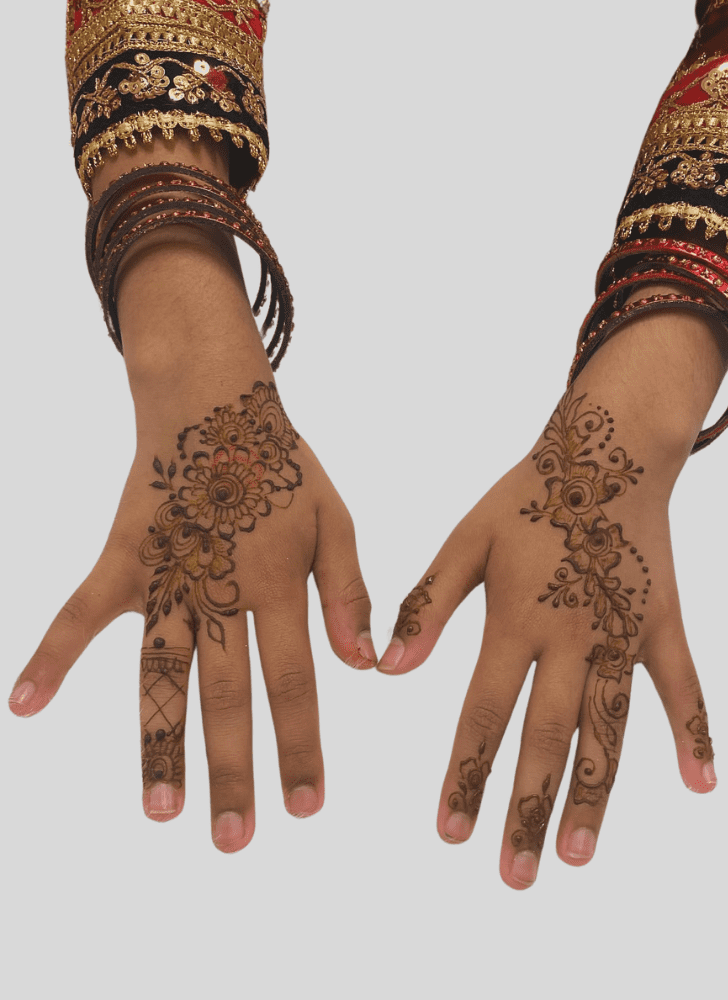 Stunning Durga Puja Henna Design