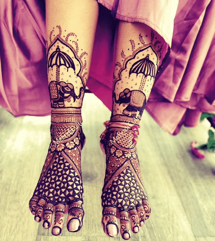 Cute Elephant Henna Design