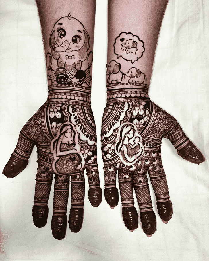 Ideal Elephant Henna Design