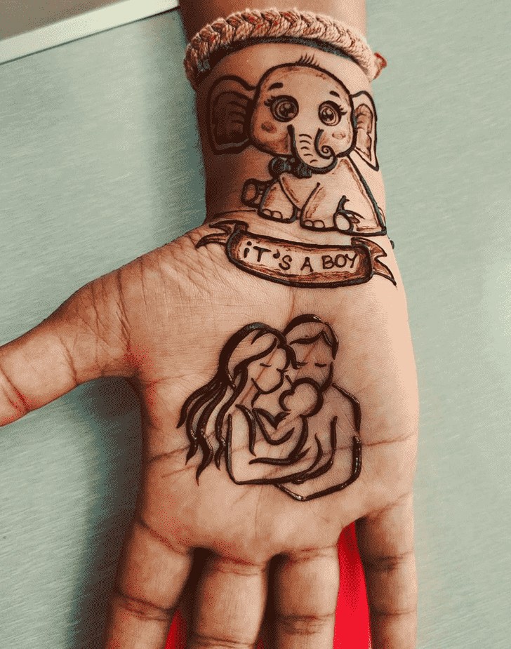 Lovely Elephant Mehndi Design