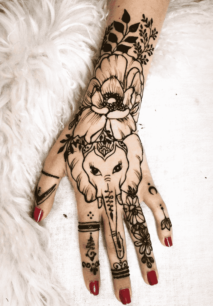 Marvelous Elephant Henna Design