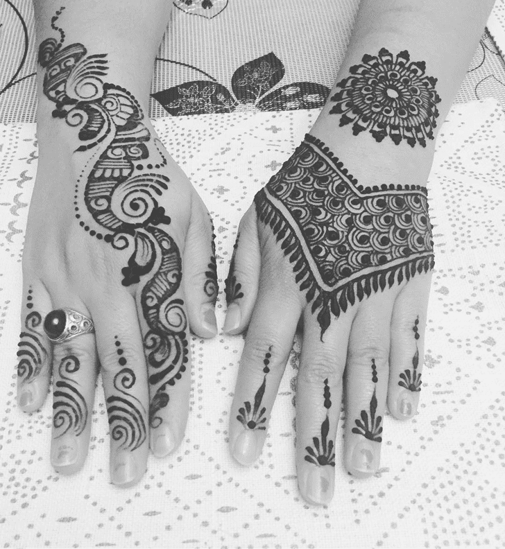 Delightful Engagement Henna Design