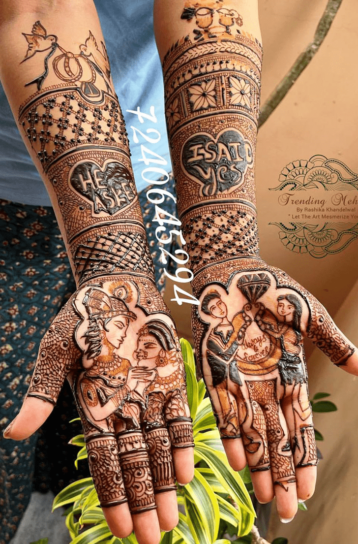 Appealing Engagment Henna Design