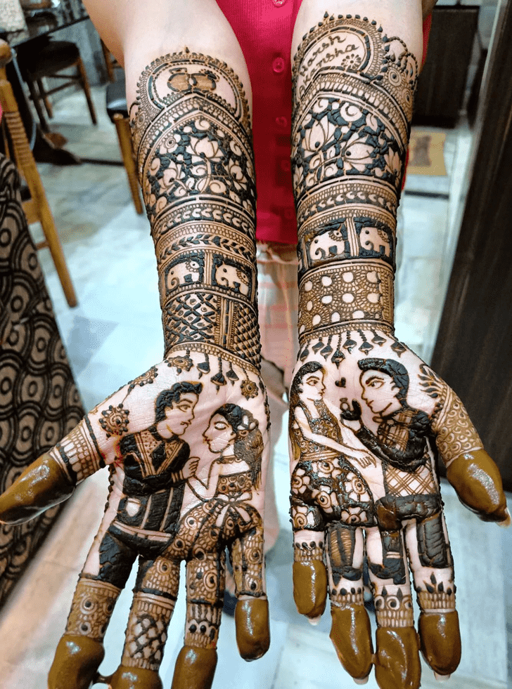 Ideal Engagment Henna Design