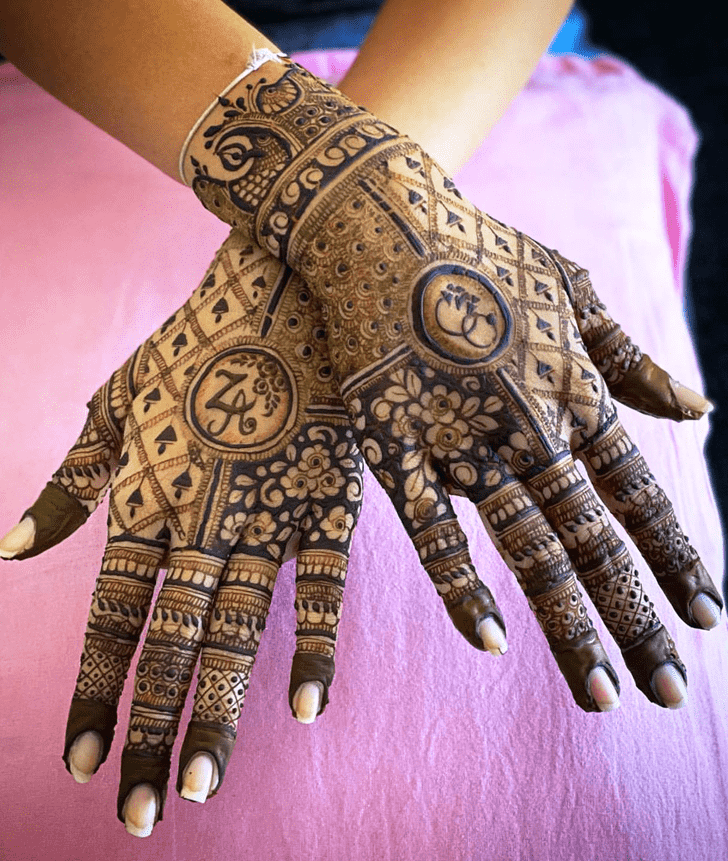 Lovely Engagment Mehndi Design