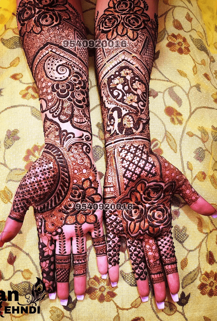 Magnificent Engagment Henna Design