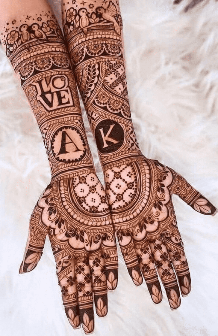 Wonderful Engagment Mehndi Design