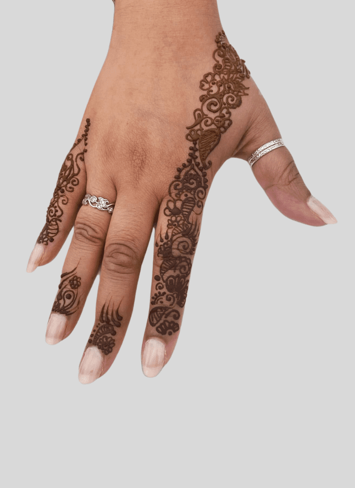 Adorable Finger Henna design