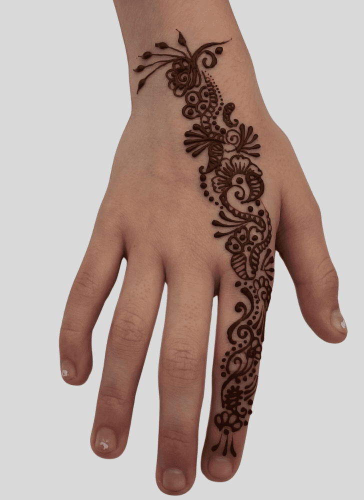 Angelic Finger Henna design