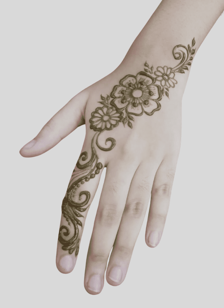 Delightful Finger Henna design