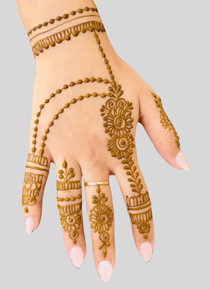 Grand Finger Henna design