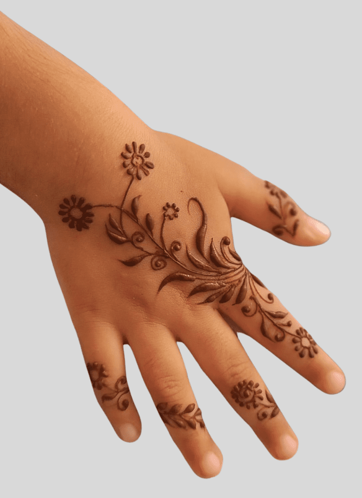 Marvelous Finger Henna design