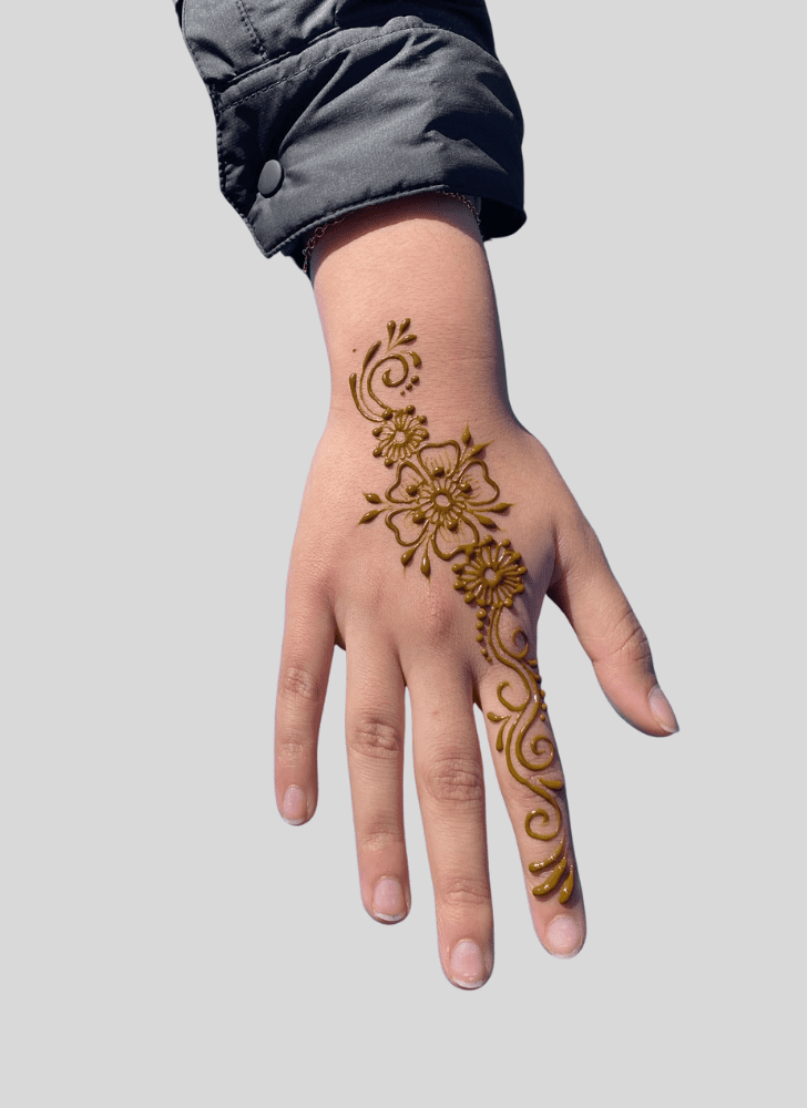 Pretty Finger Henna design