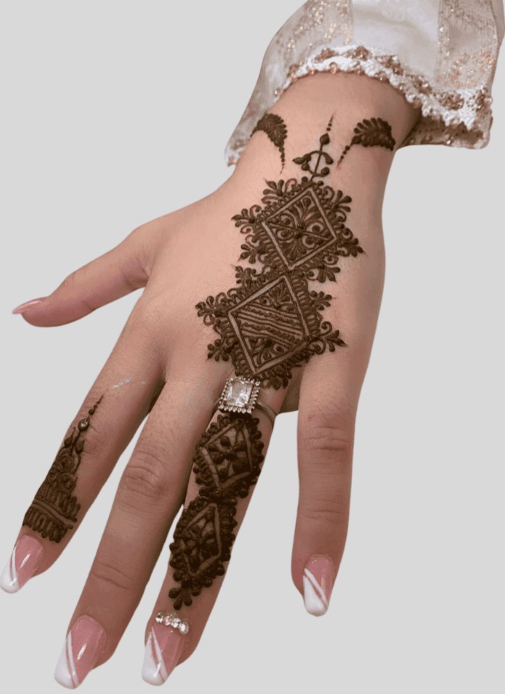 Splendid Finger Henna design