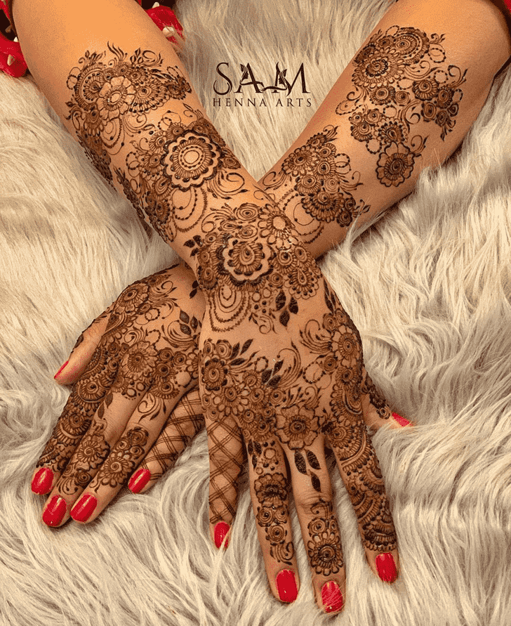 Admirable Floral Mehndi Design