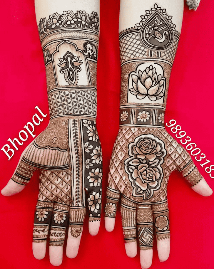 Delightful Flowers Mehndi Design