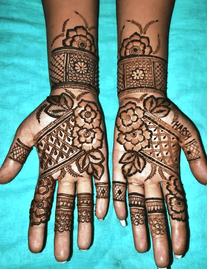 Graceful Flowers Mehndi Design