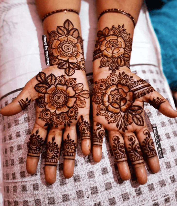 Awesome Flowers Mehndi Design