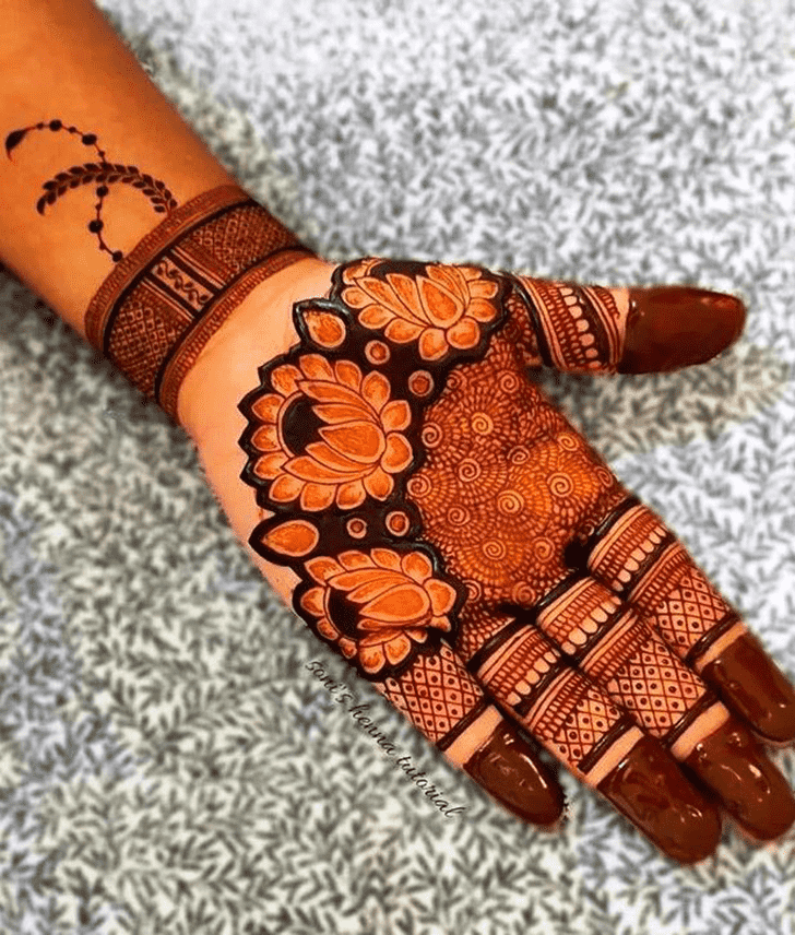 Magnificent Flowers Mehndi Design