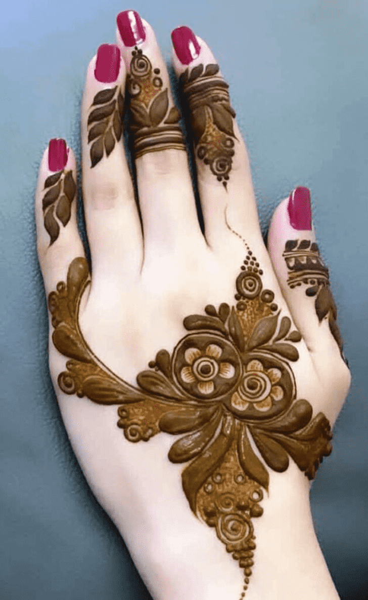 Radiant Flowers Mehndi Design