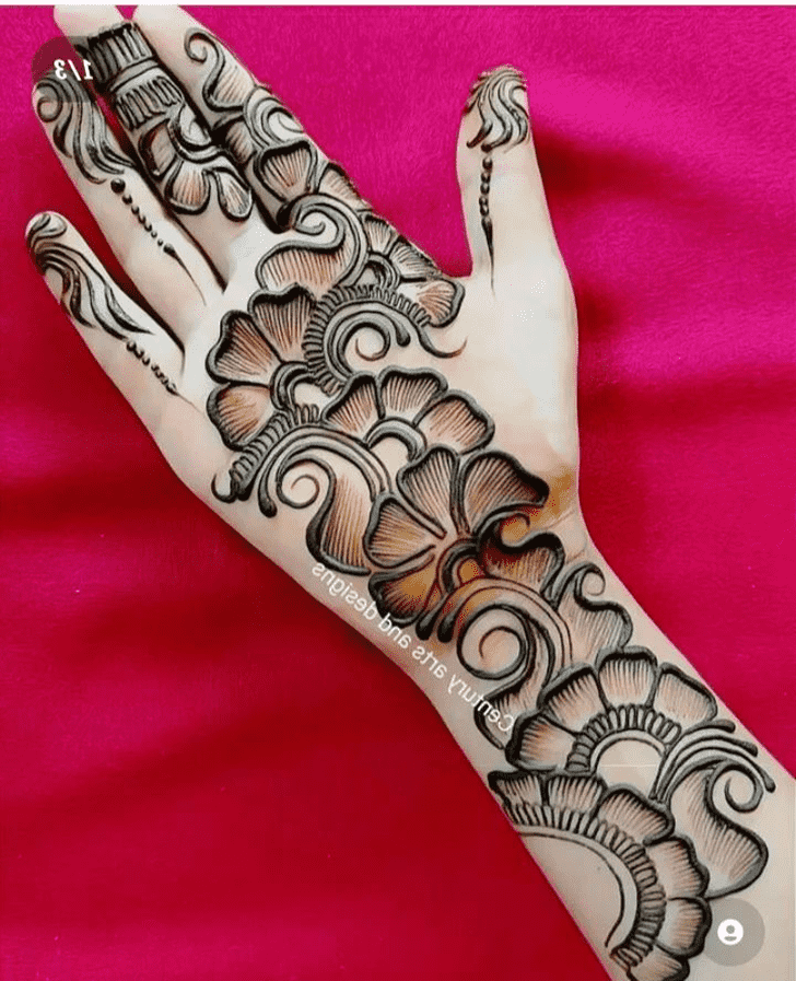 Superb Flowers Mehndi Design