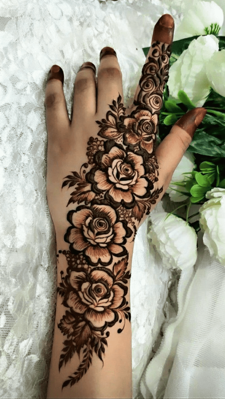 Wonderful Flowers Mehndi Design