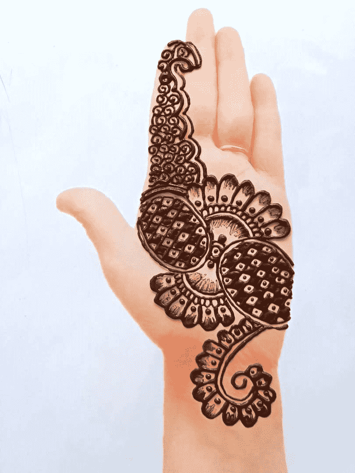 Splendid Front Hand Henna Design