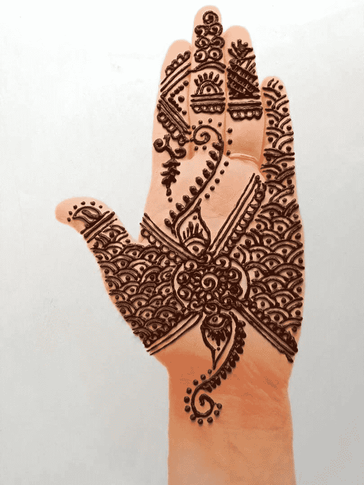 Stunning Front Hand Henna Design