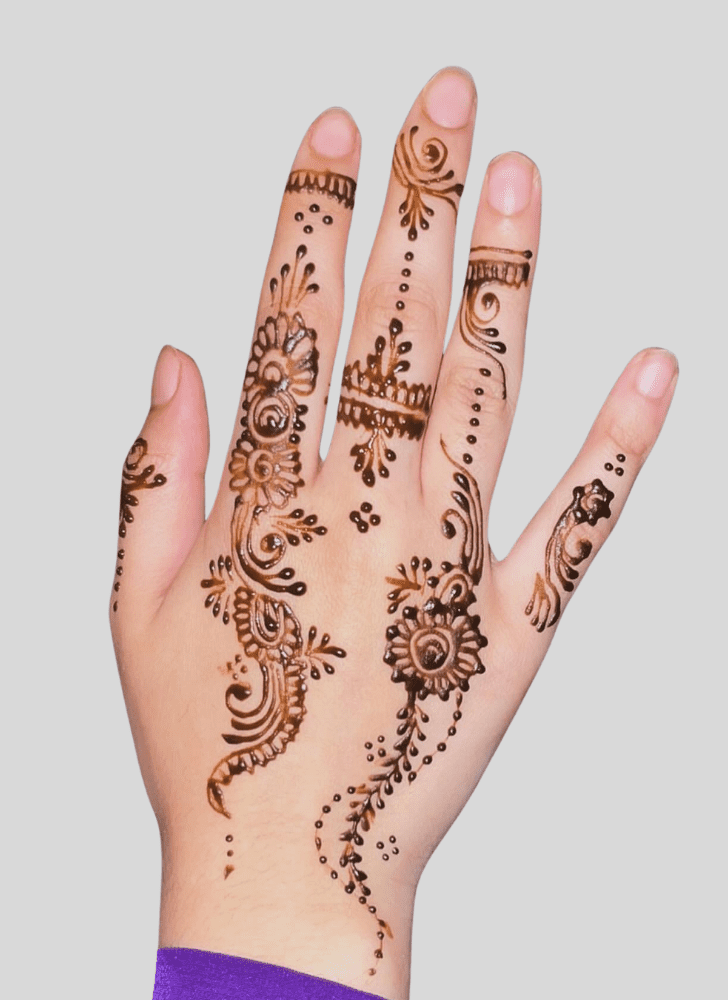 Lovely Fusion Mehndi Design