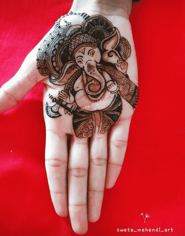 Cute Ganesh Chaturthi Henna Design