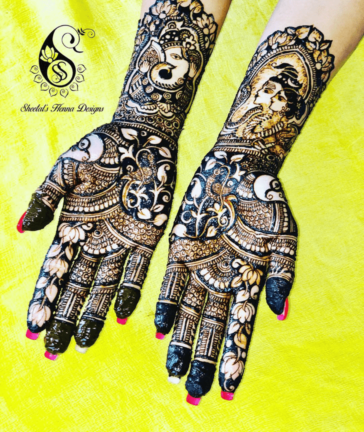 Fine Ganesh Henna Design