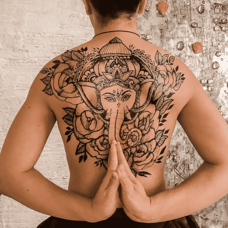 Pleasing Ganesh Henna Design