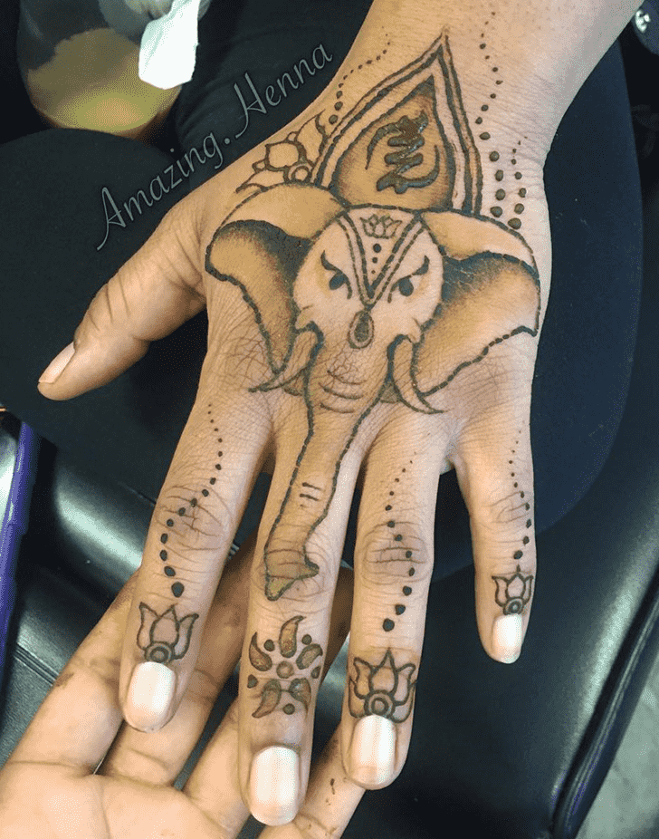 Slightly Ganesh Henna Design