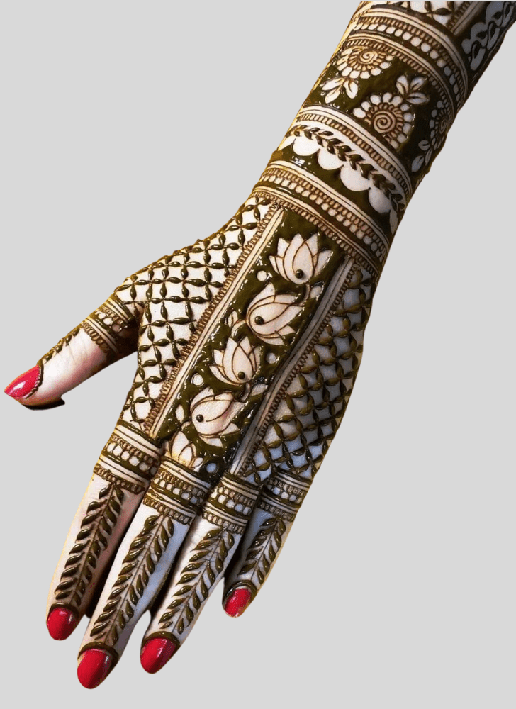 Wonderful Gangaur Mehndi Design