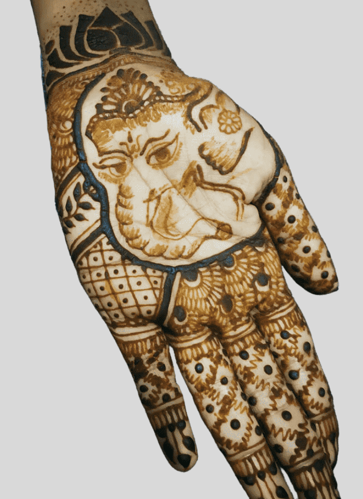 Beauteous Ganpati Henna design