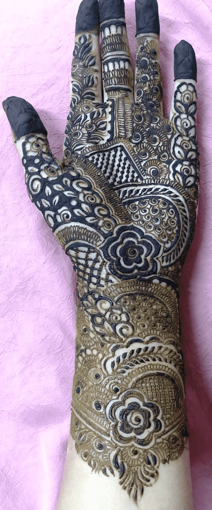 Classy Graceful Full Arm  Henna Design