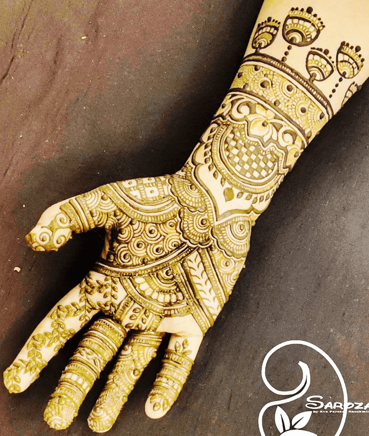 Gorgeous Graceful Full Arm  Henna Design