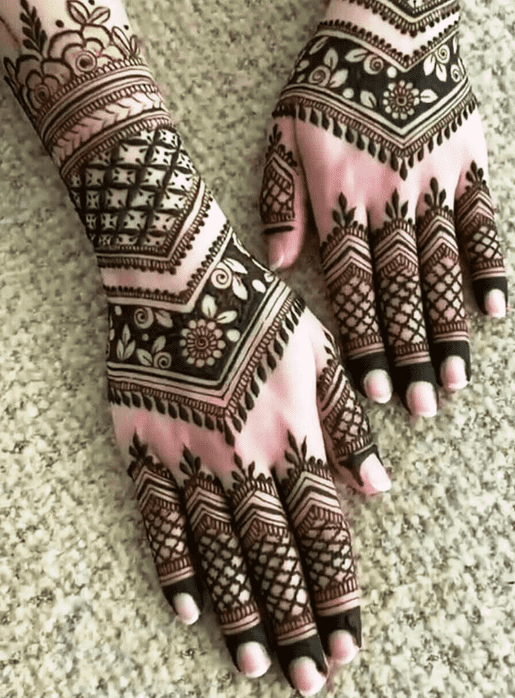 Magnetic Graceful Full Arm  Henna Design