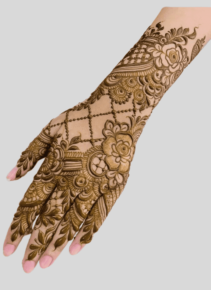 Arm Green Henna Design