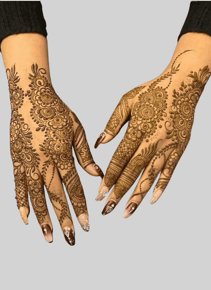 Arm Green Henna Design