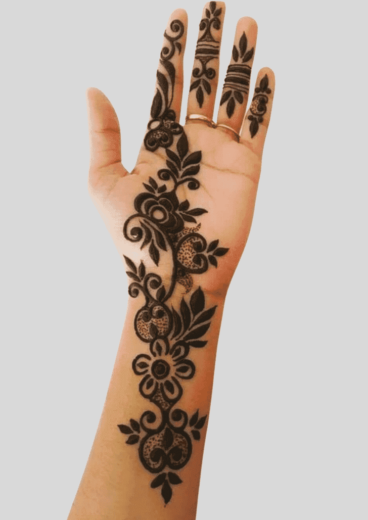 Enthralling Green Henna Design