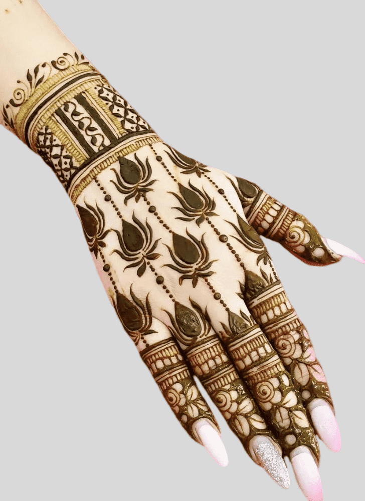 Fair Green Henna Design