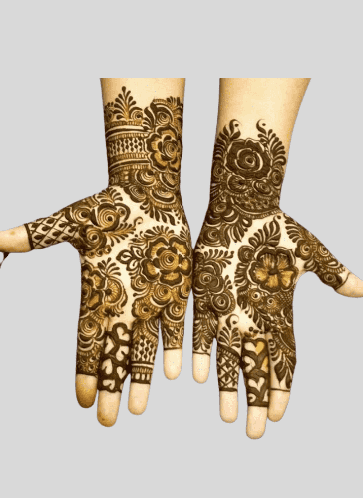 Grand Green Henna Design