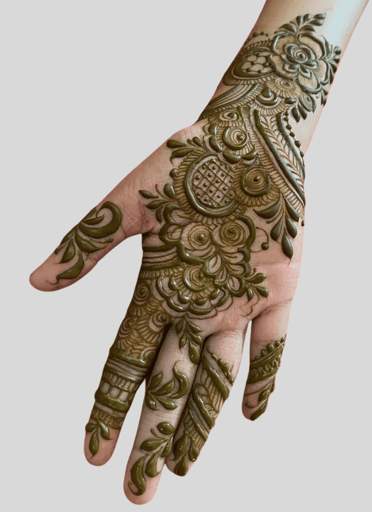 Magnificent Green Henna Design