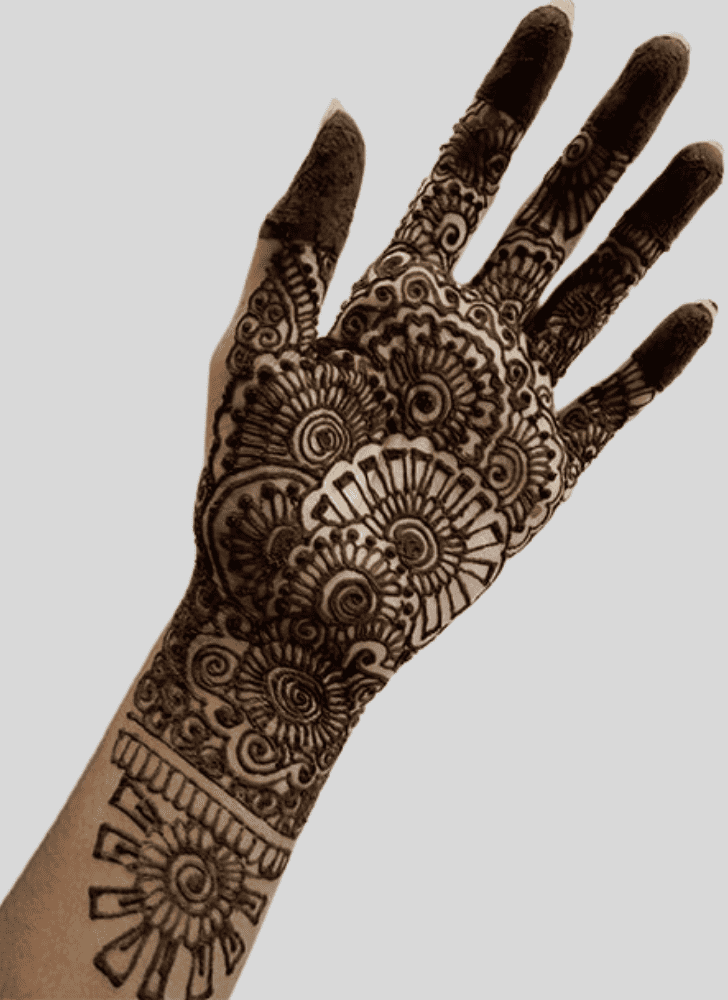 Mesmeric Green Henna Design