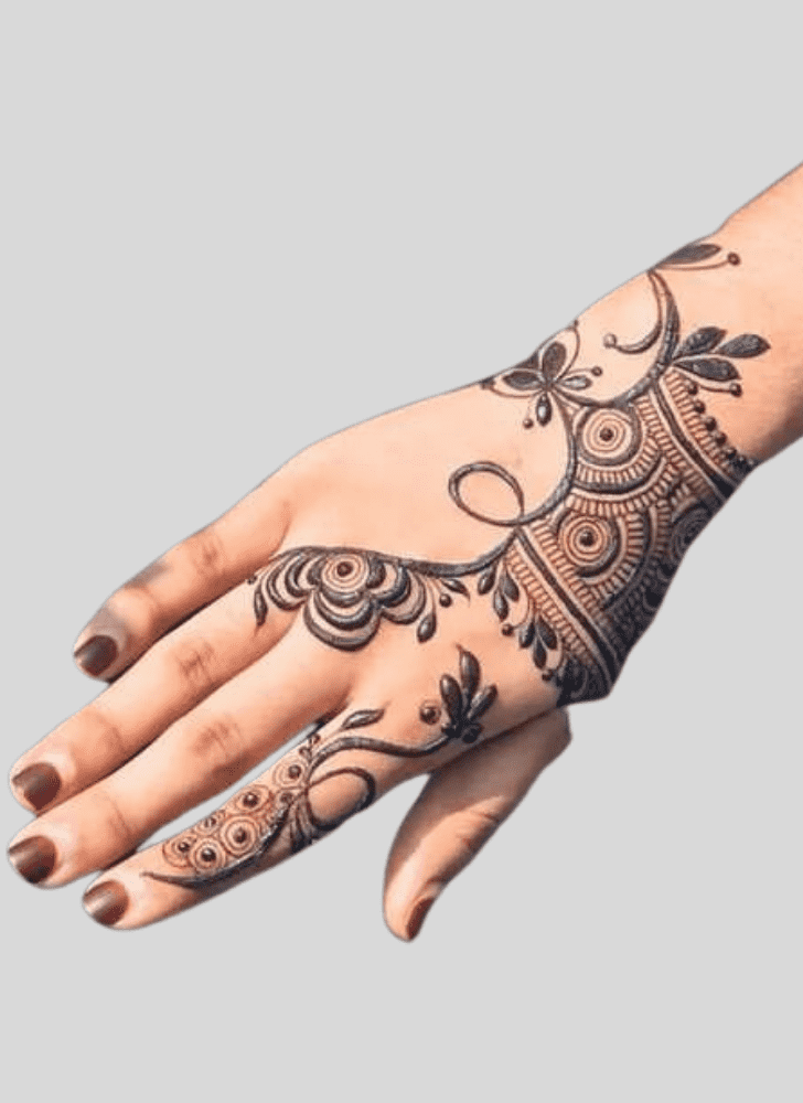 Pleasing Green Henna Design