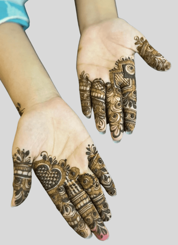 Resplendent Green Henna Design