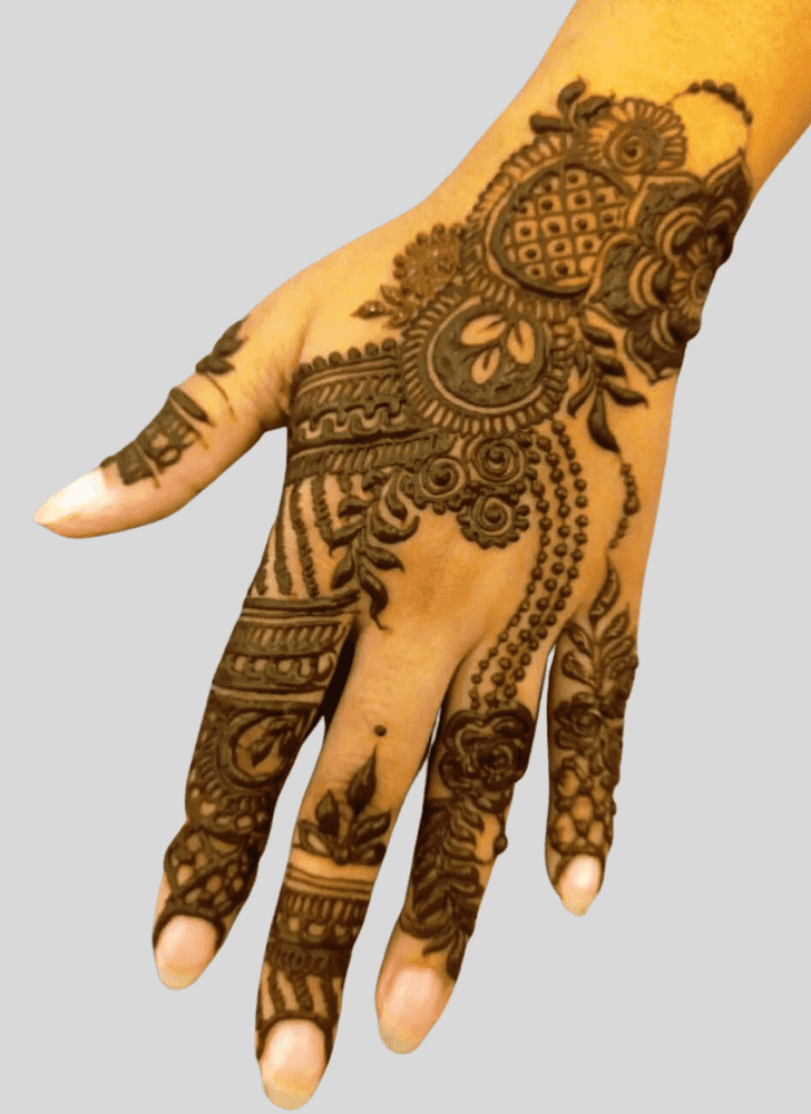 Stunning Green Henna Design